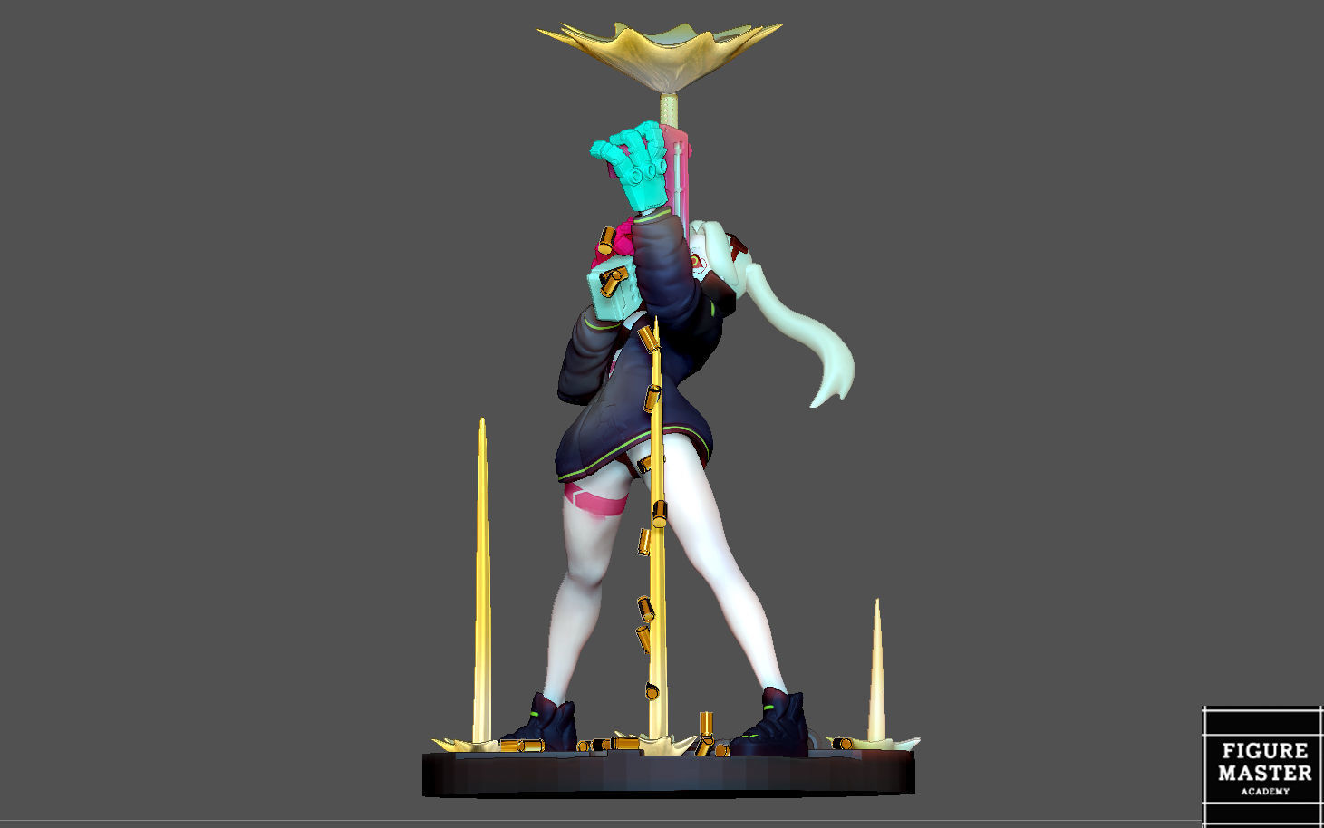 REBECCA 2 CYBERPUNK EDGERUNNERS 2077 ANIME GIRL CHARACTER 3D print model_5