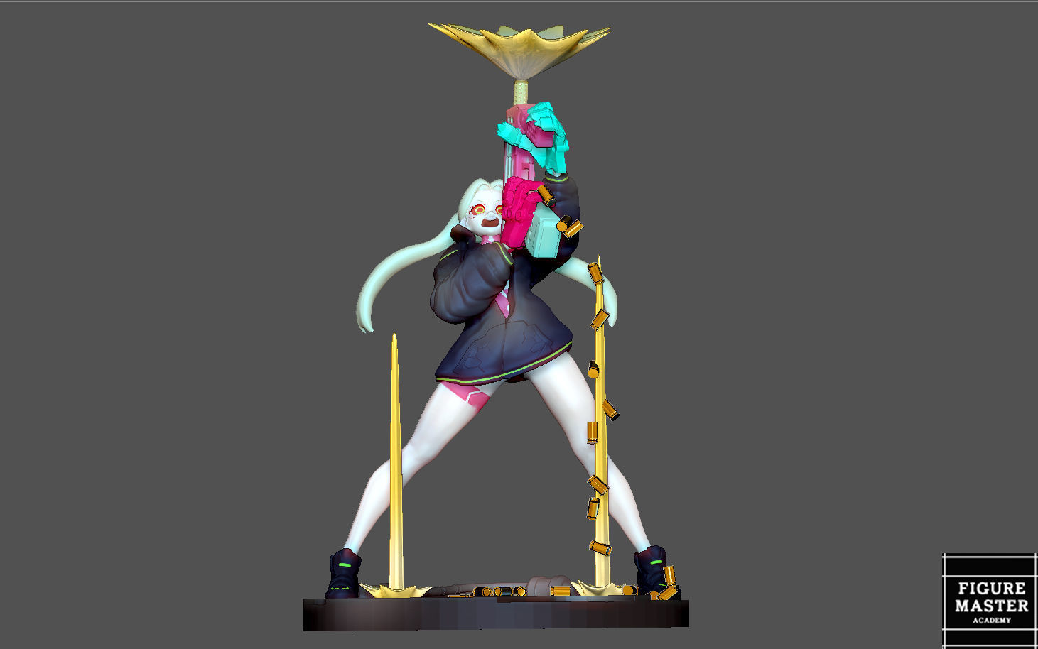 REBECCA 2 CYBERPUNK EDGERUNNERS 2077 ANIME GIRL CHARACTER 3D print model_1