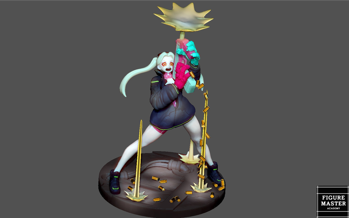 REBECCA 2 CYBERPUNK EDGERUNNERS 2077 ANIME GIRL CHARACTER 3D print model_6