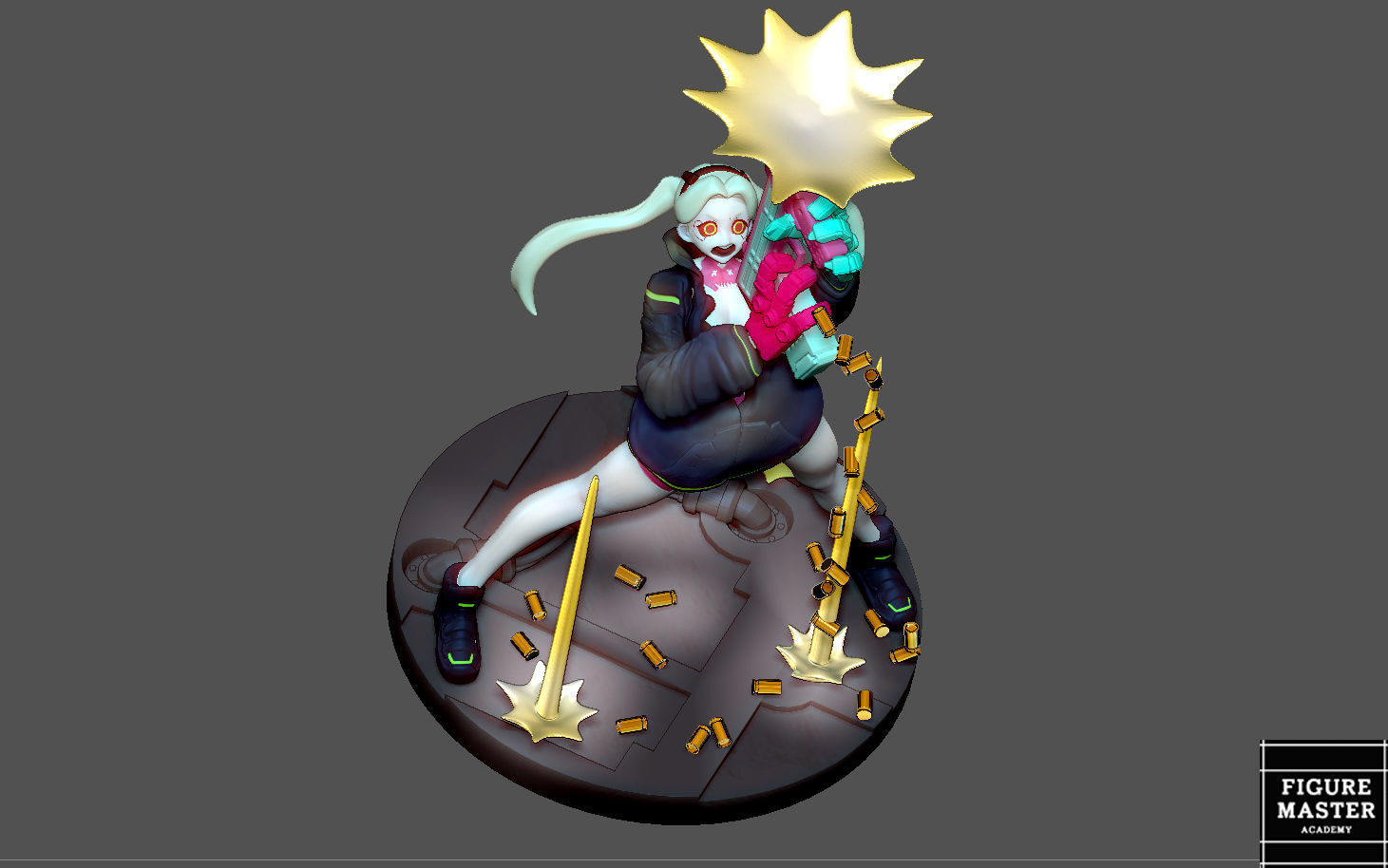 REBECCA 2 CYBERPUNK EDGERUNNERS 2077 ANIME GIRL CHARACTER 3D print model_24