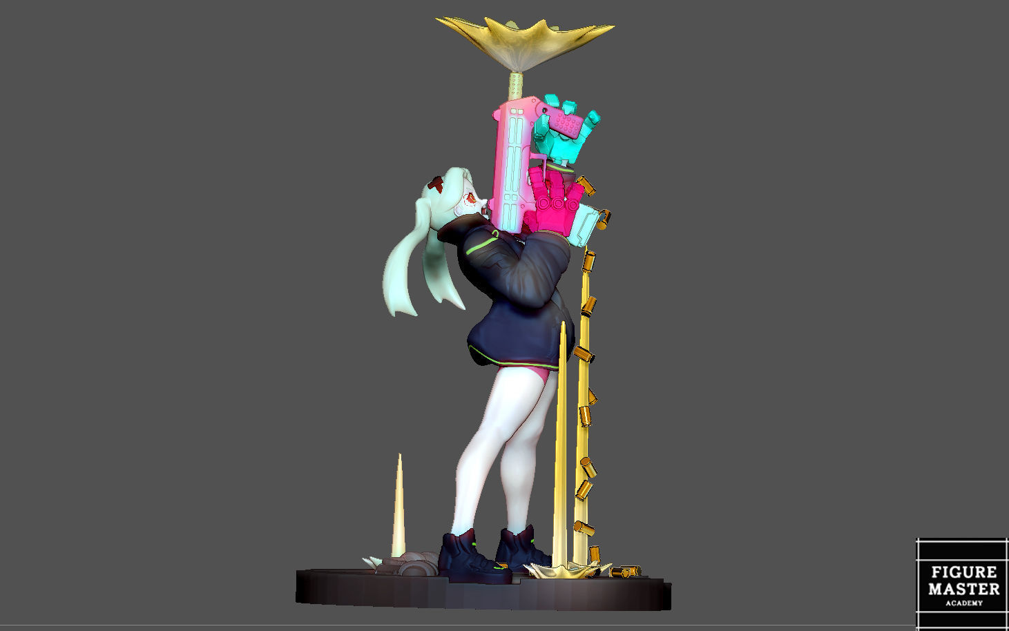 REBECCA 2 CYBERPUNK EDGERUNNERS 2077 ANIME GIRL CHARACTER 3D print model_4