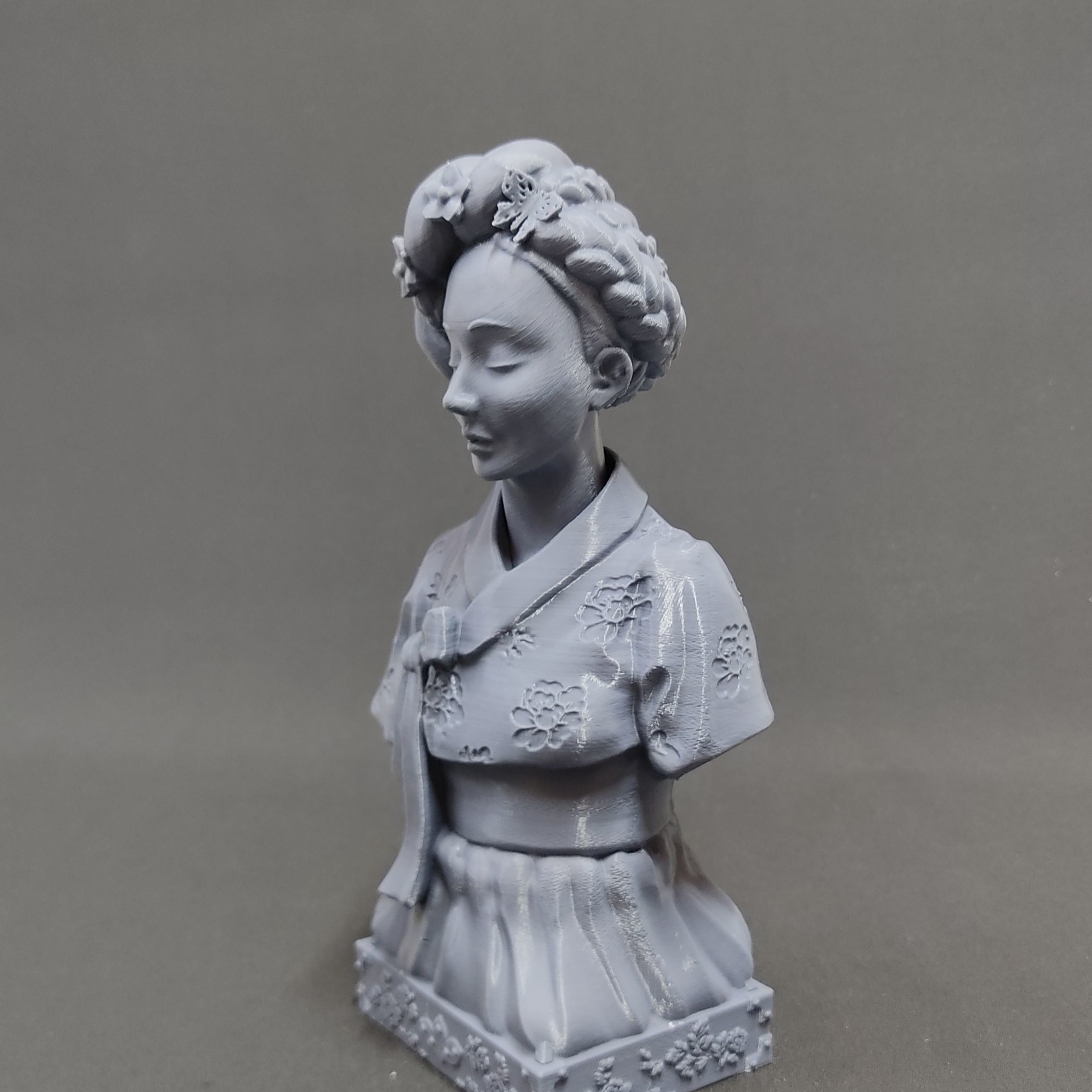 Bust of korean lady 3D print model_1