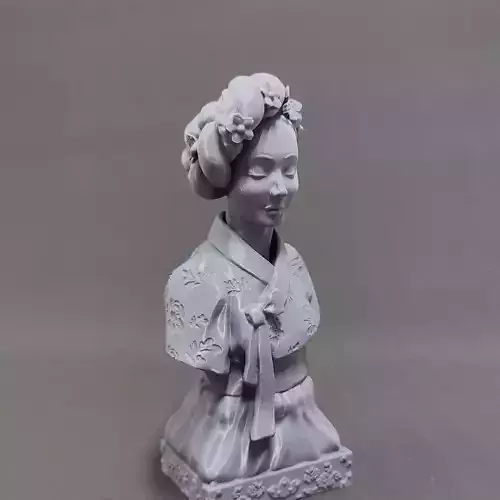 Bust of korean lady 3D print model