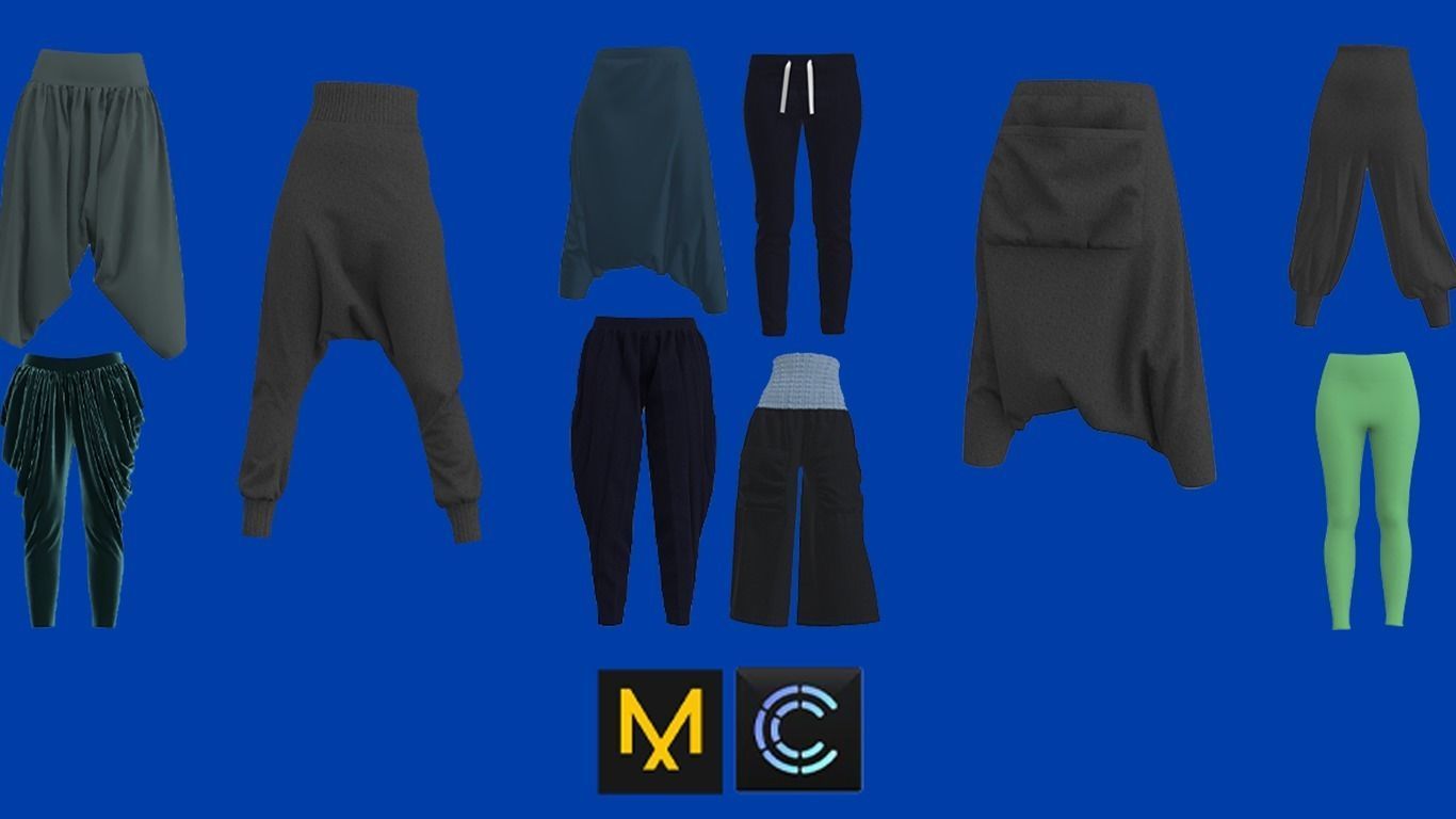 Pants Outfits MD CLO 3D zprj project files 3D Model Collection_11