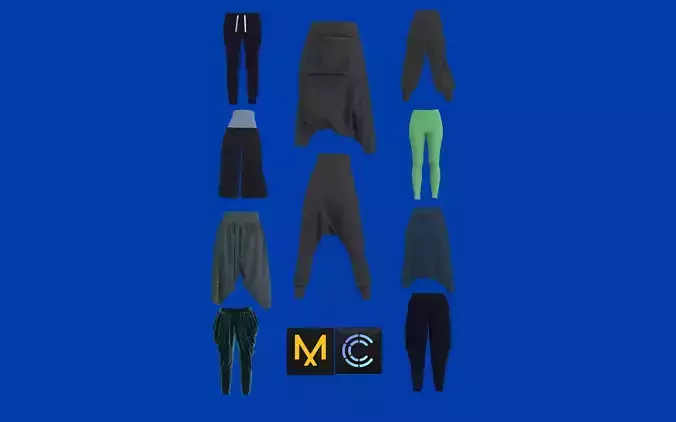 Pants Outfits MD CLO 3D zprj project files