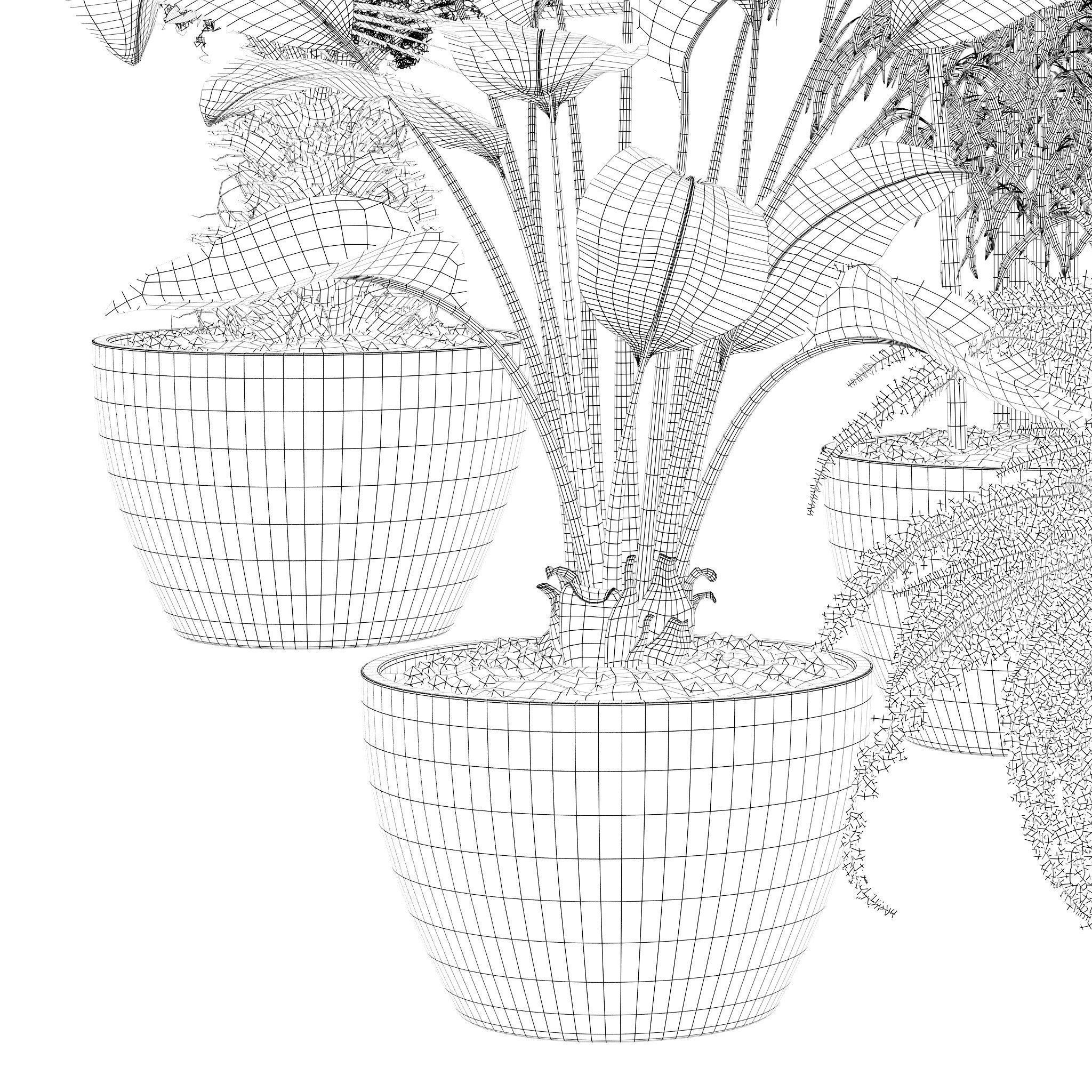 20 Photorealistic Flowers for Interiors - set 118 125 132 135 3D Model Collection_26