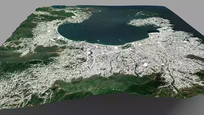 Cityscape Acapulco Mexico 3D model