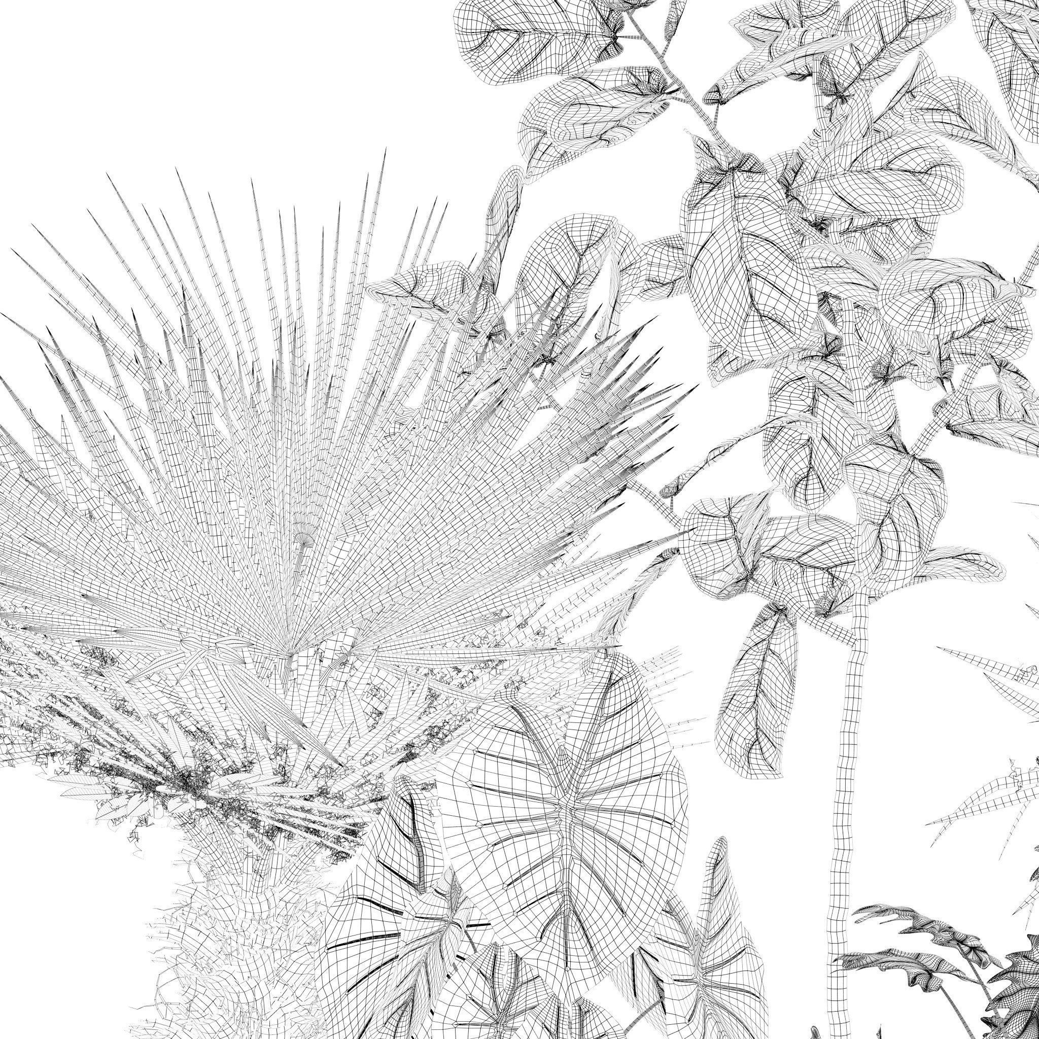 20 Photorealistic Flowers for Interiors - set 119 126 132 139 3D Model Collection_18