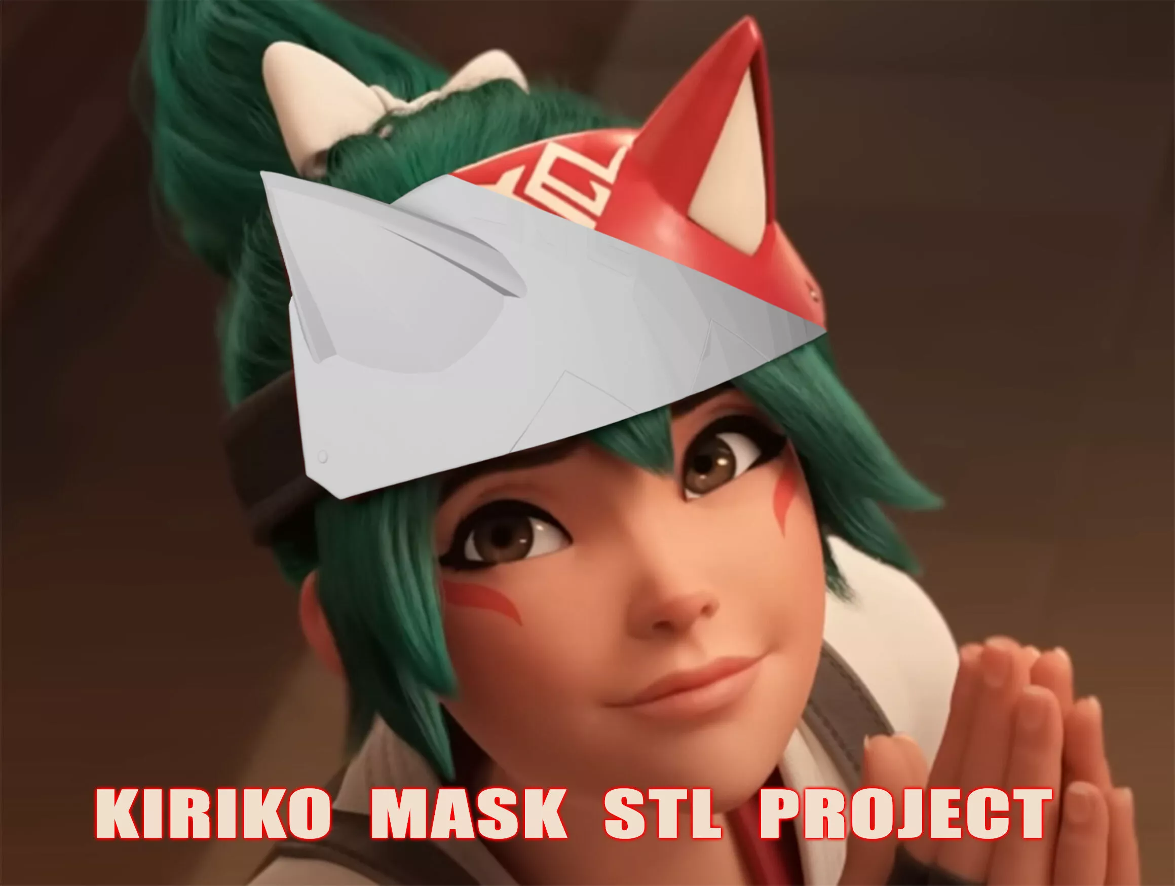 overwatch 2 - KIRIKO MASK - stl and obj file Free 3D print model