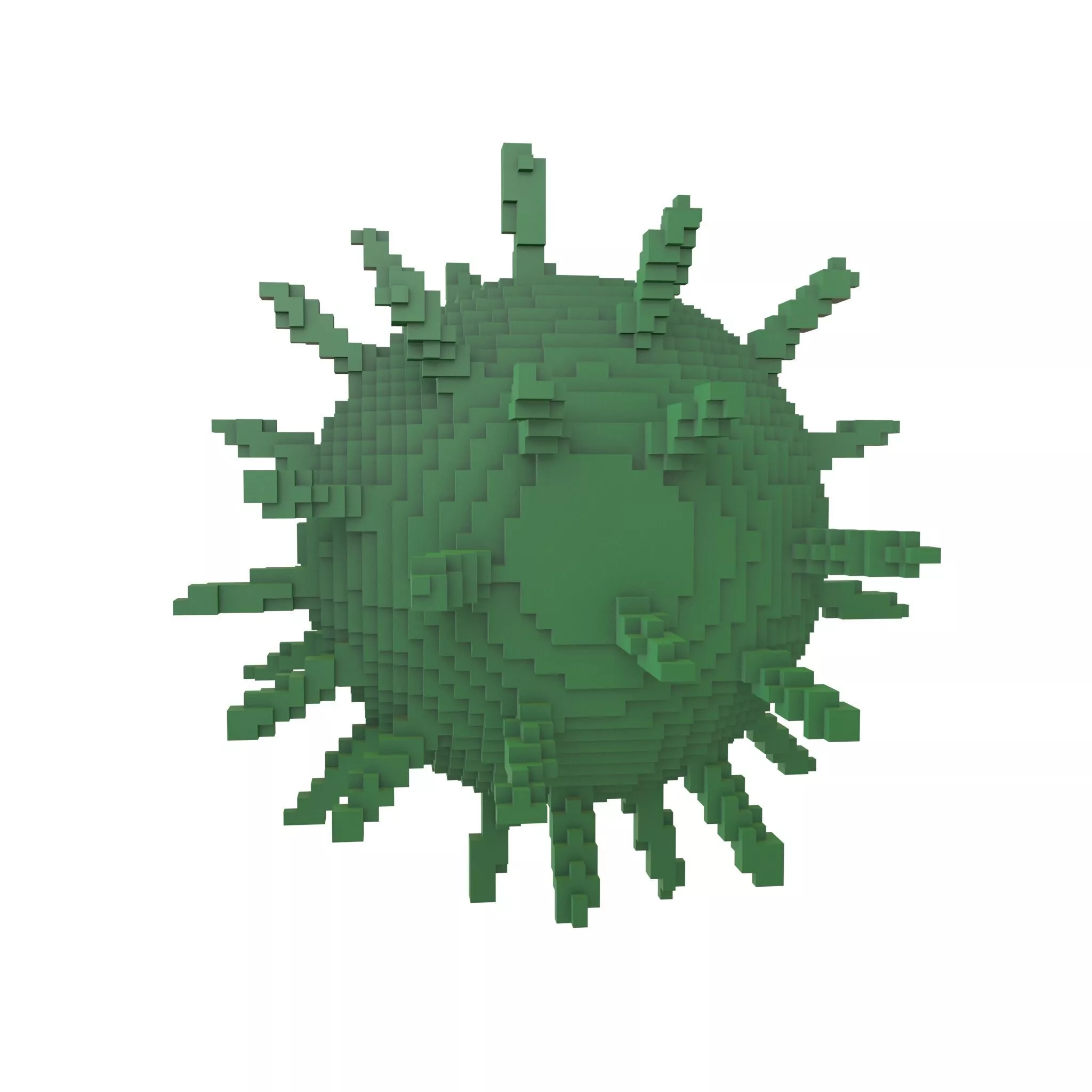 Voxel Virus v2 005 Low-poly 3D model