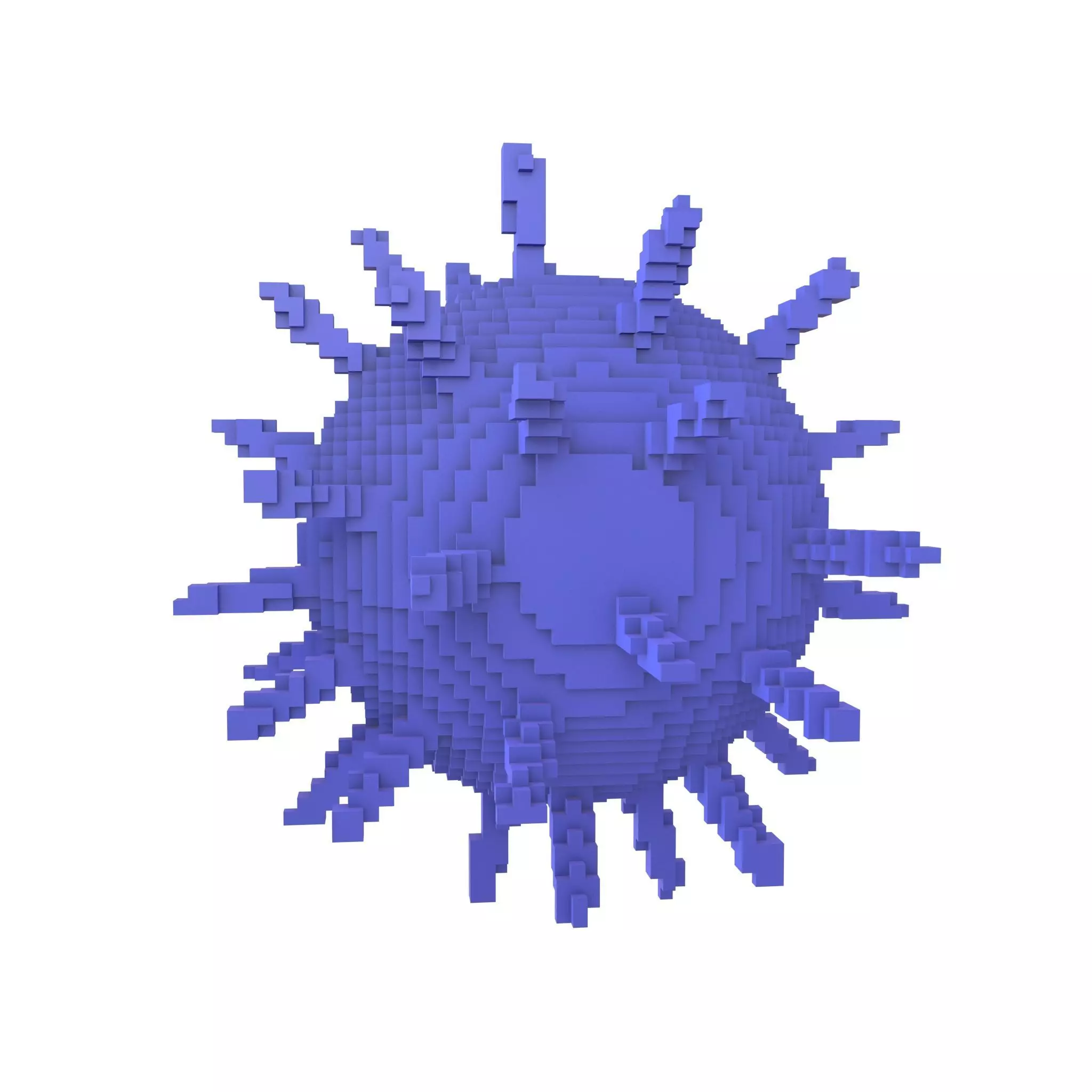 Voxel Virus v2 006 Low-poly 3D model_0