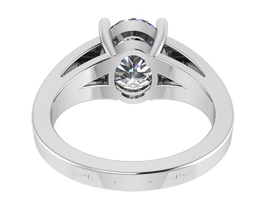 Big one stone Diamond ring 2829 3D print model 3D print model_3