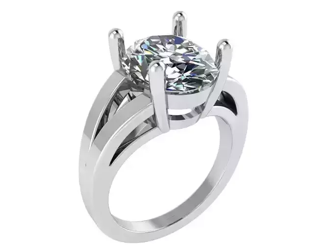 Big one stone Diamond ring 2829 3D print model
