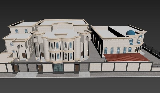 ARAB VILLA LUX Low-poly 3D model