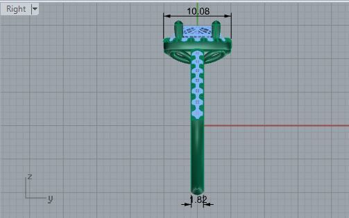 Round dimaond ring 2832 3D print model 3D print model_6
