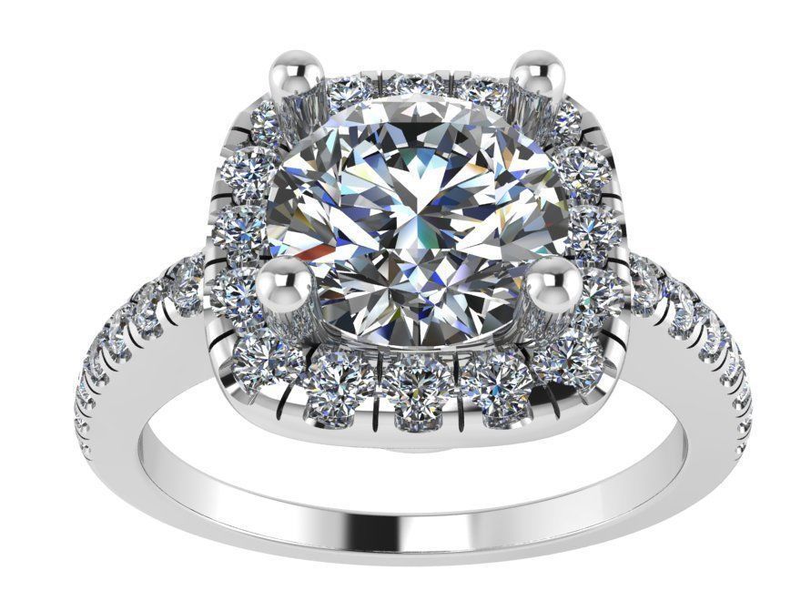 Round dimaond ring 2832 3D print model 3D print model_2