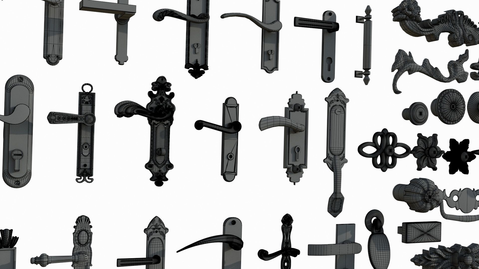 Door handles 3D model_9