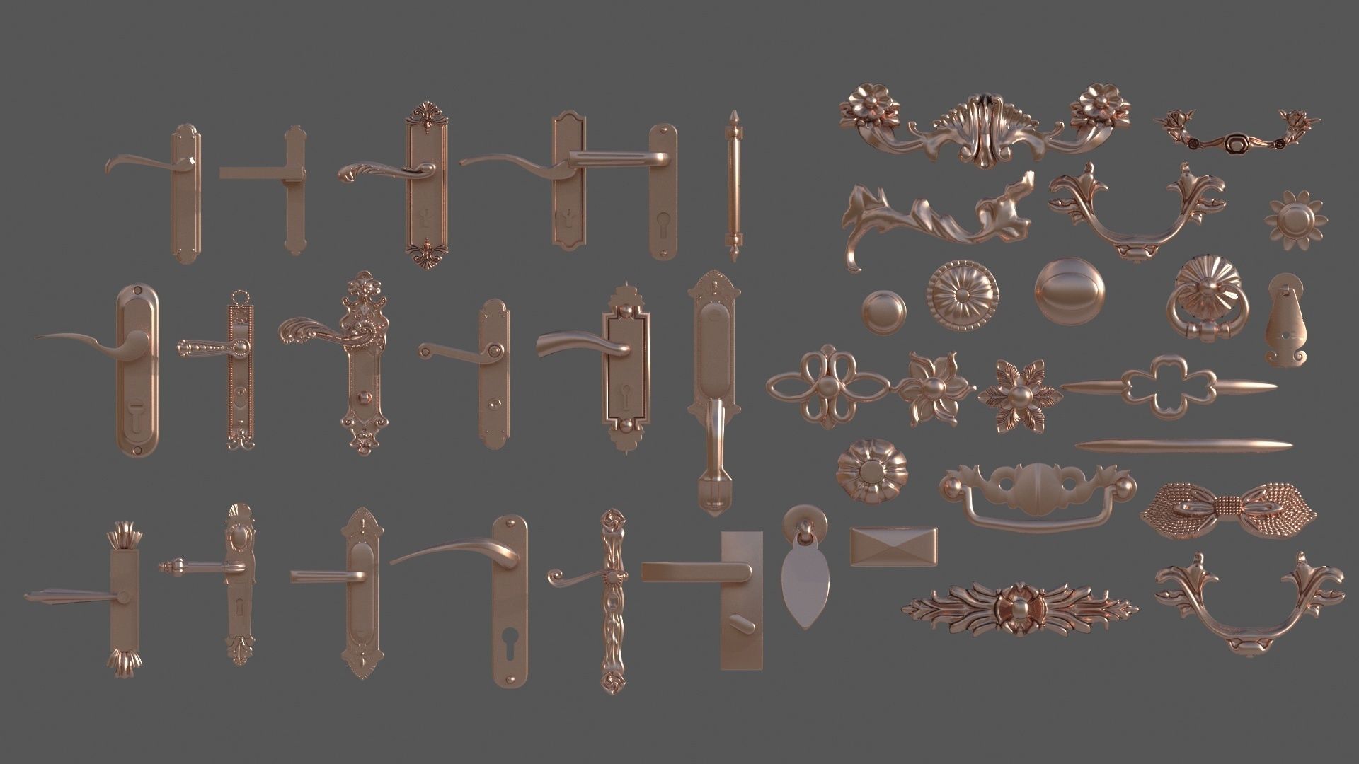 Door handles 3D model_6