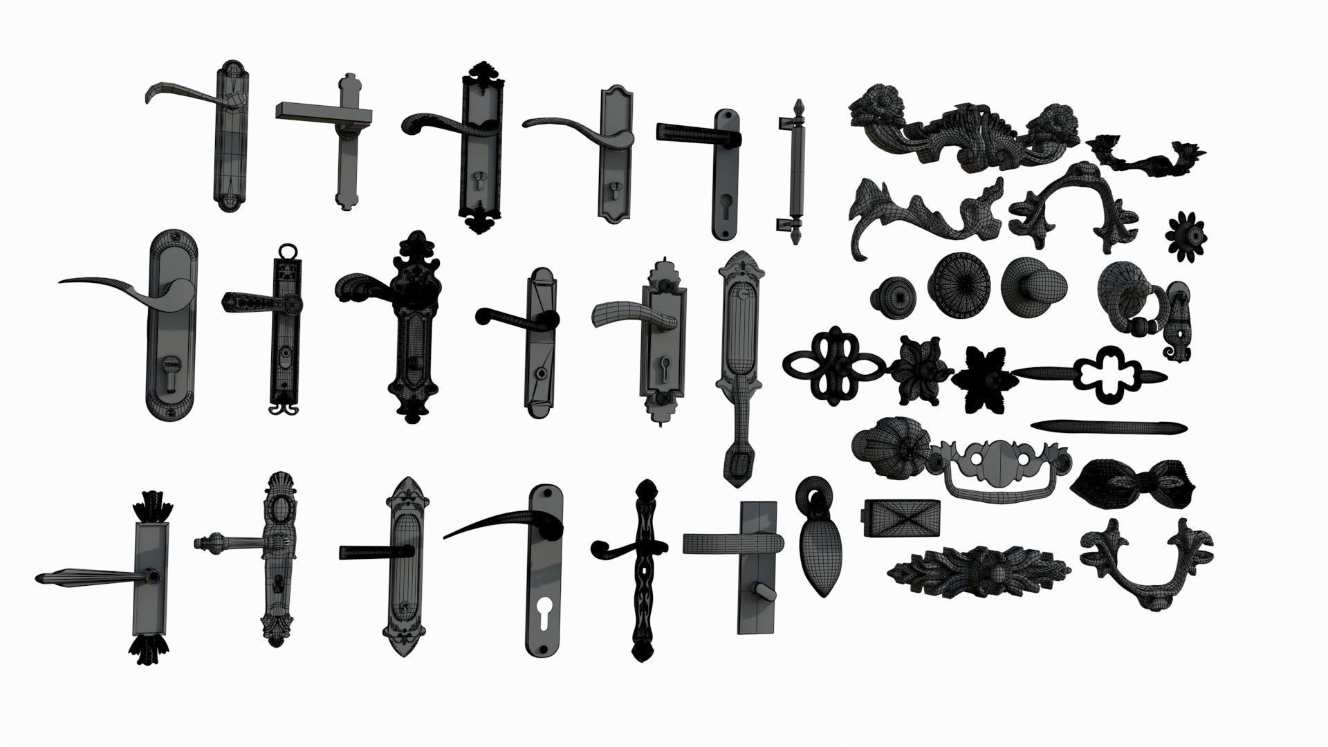 Door handles 3D model_8