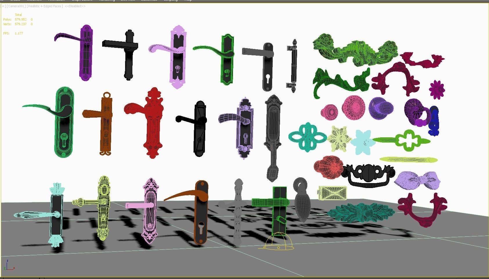 Door handles 3D model_7