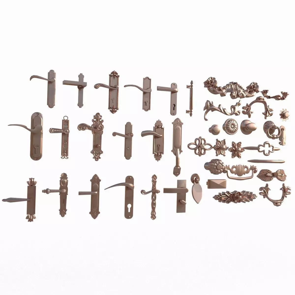 Door handles 3D model_0