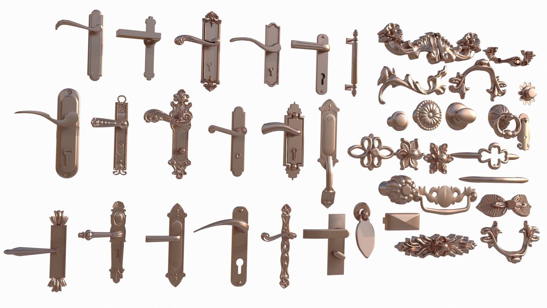 Door handles 3D model_1