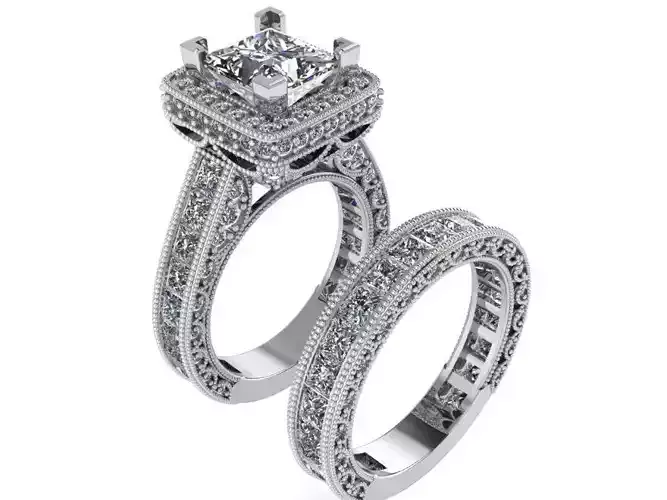 Gingerbread Diamond ring with band 2836 3D print model