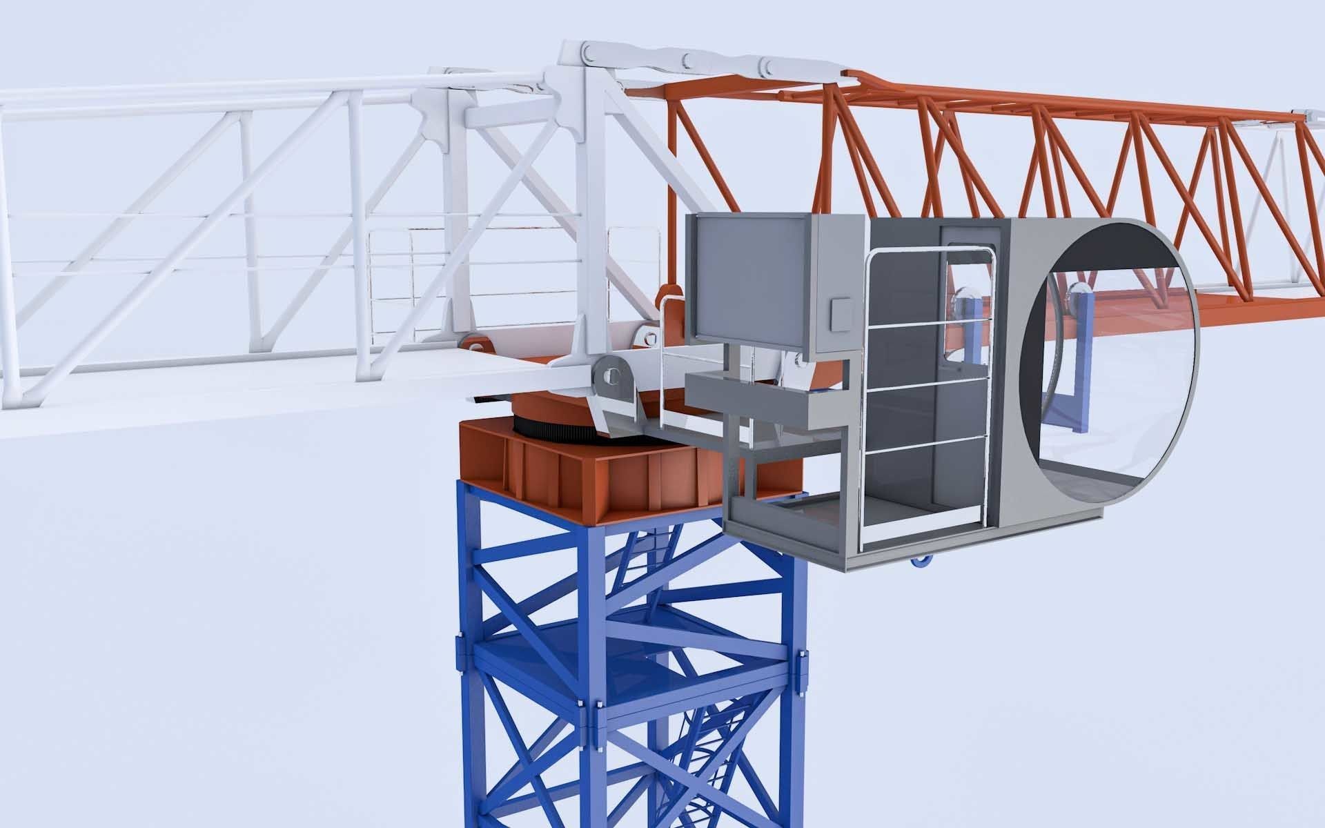 Tower Crane 3D model_4