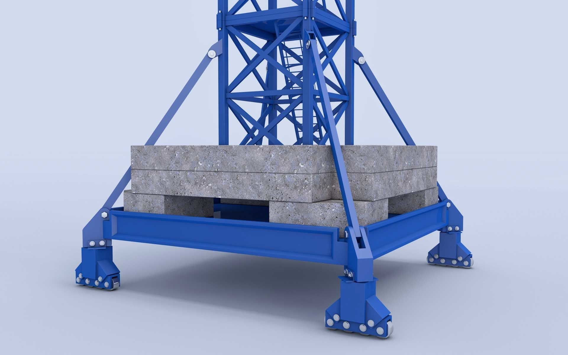 Tower Crane 3D model_2