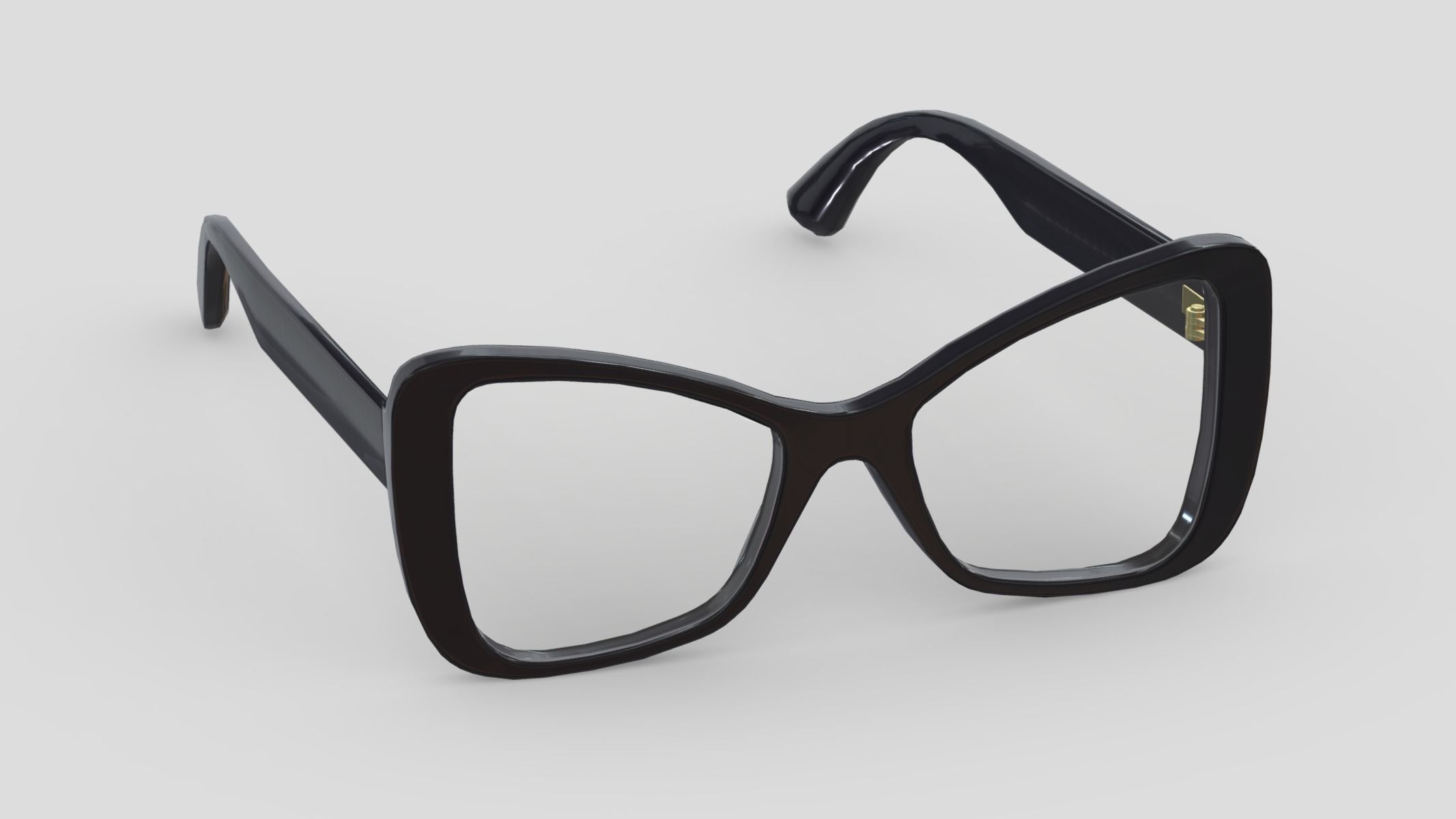  Butterfly Glasses Low Poly PBR Realistic  Low-poly 3D model_9