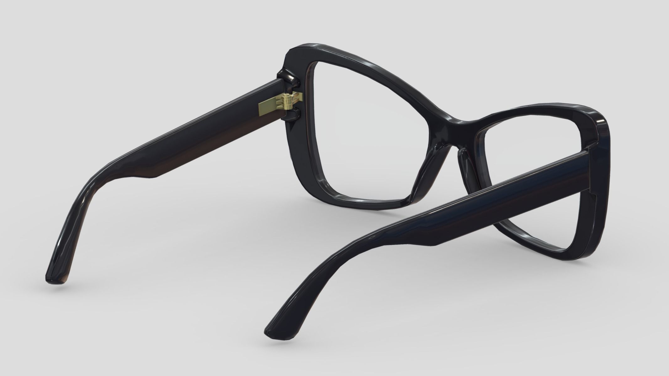  Butterfly Glasses Low Poly PBR Realistic  Low-poly 3D model_2