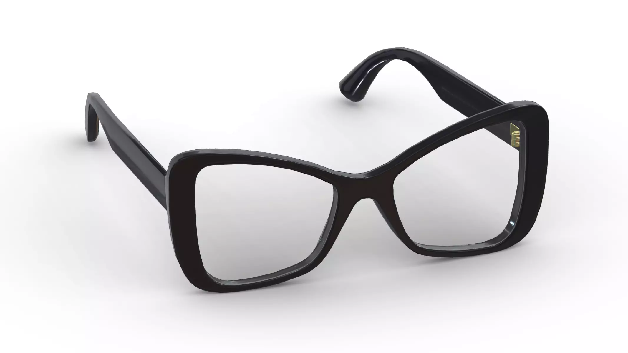  Butterfly Glasses Low Poly PBR Realistic  Low-poly 3D model_0