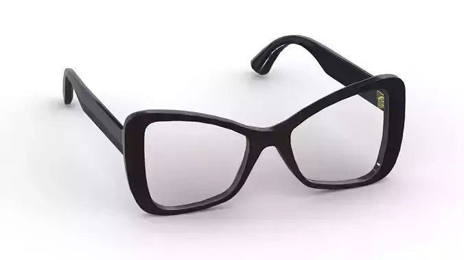  Butterfly Glasses Low Poly PBR Realistic  Low-poly 3D model