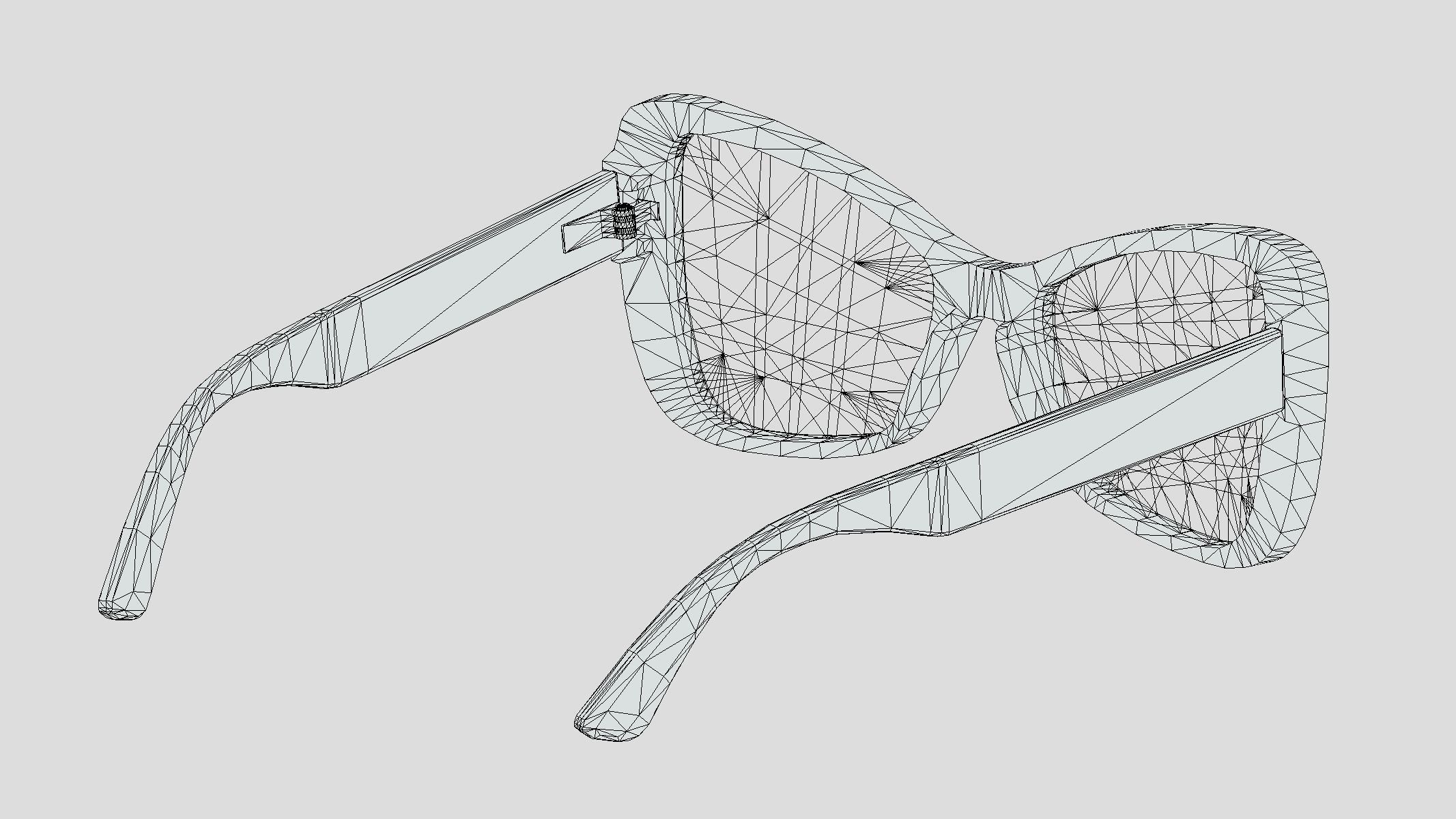  Butterfly Glasses Low Poly PBR Realistic  Low-poly 3D model_3