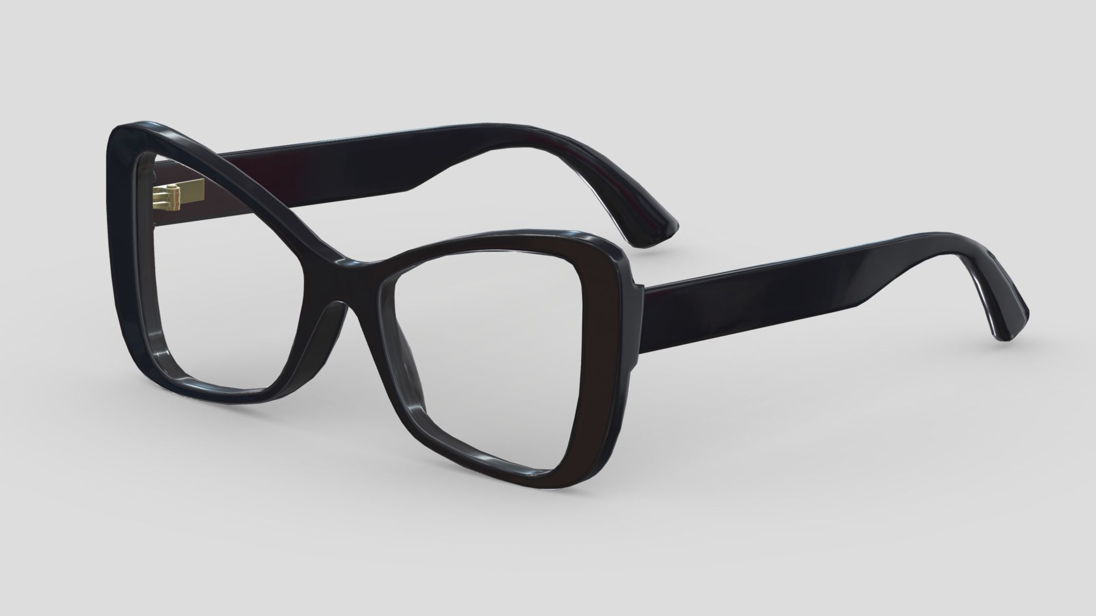  Butterfly Glasses Low Poly PBR Realistic  Low-poly 3D model_8