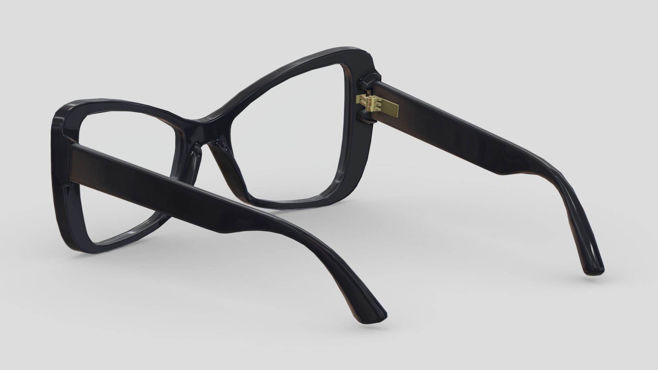  Butterfly Glasses Low Poly PBR Realistic  Low-poly 3D model_6