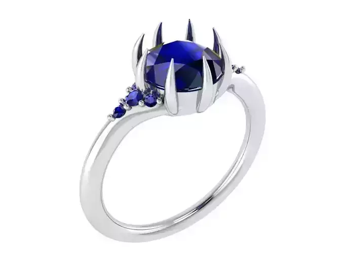 Gallant Blue Diamond ring 2837 3D print model