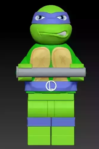 TNMT lego style toilet paper holder 3D print model