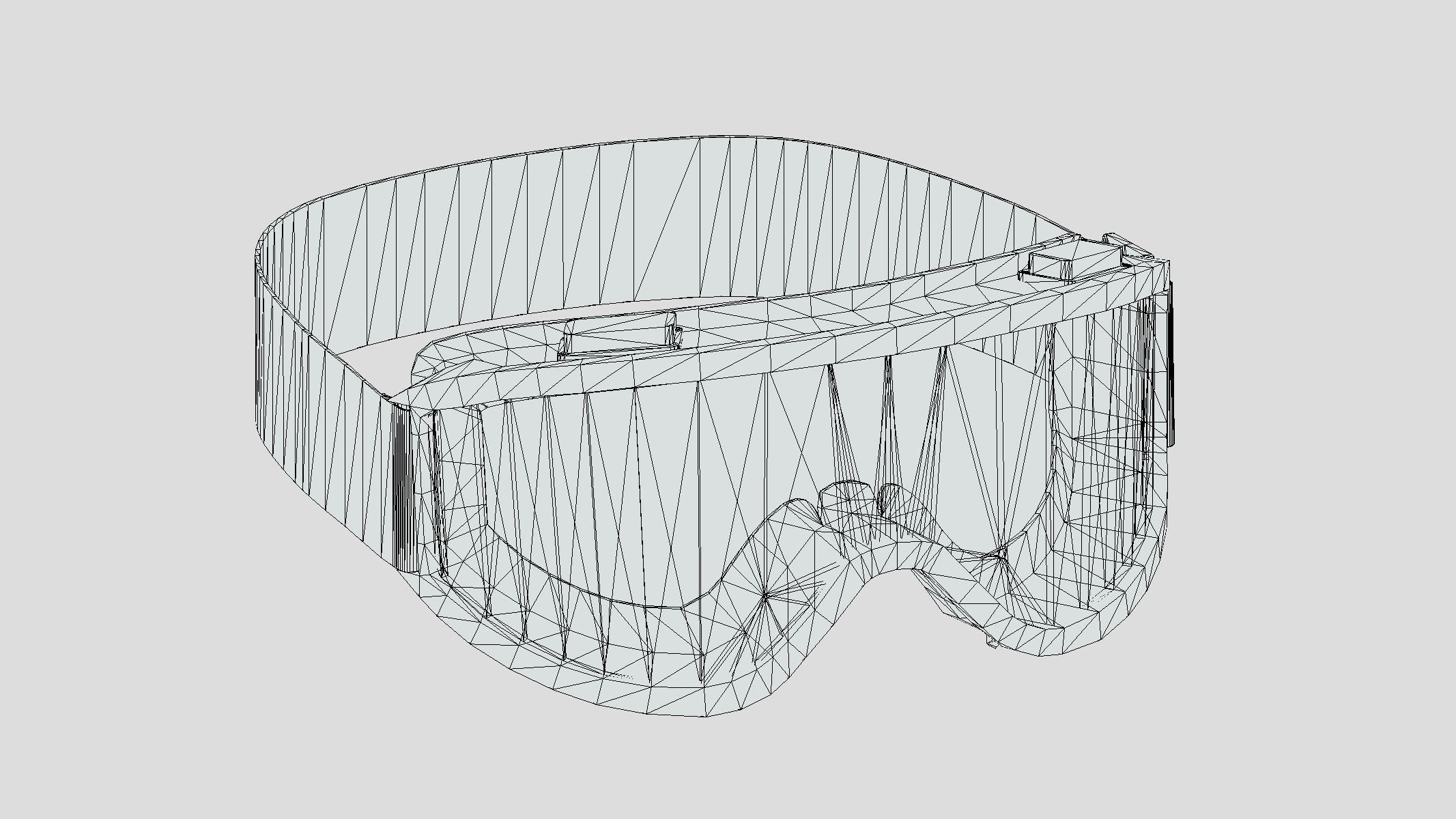 Goggle Glasses Low Poly PBR Realistic Low-poly 3D model_1