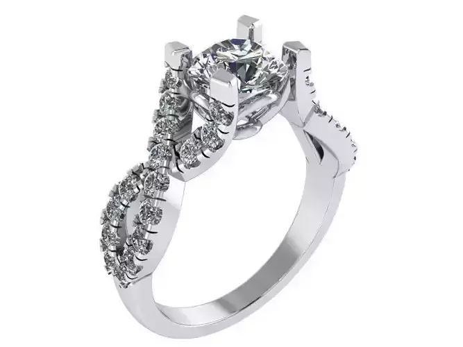 Textured diamond ring  2839 3D print model