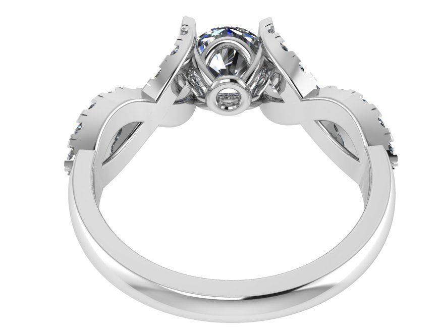 Textured diamond ring 2839 3D print model 3D print model_3