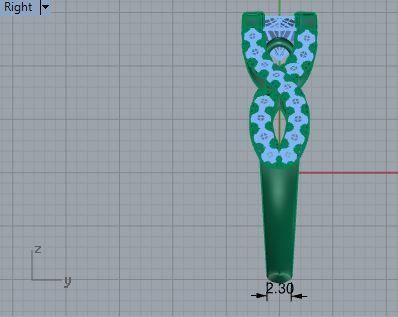 Textured diamond ring 2839 3D print model 3D print model_6