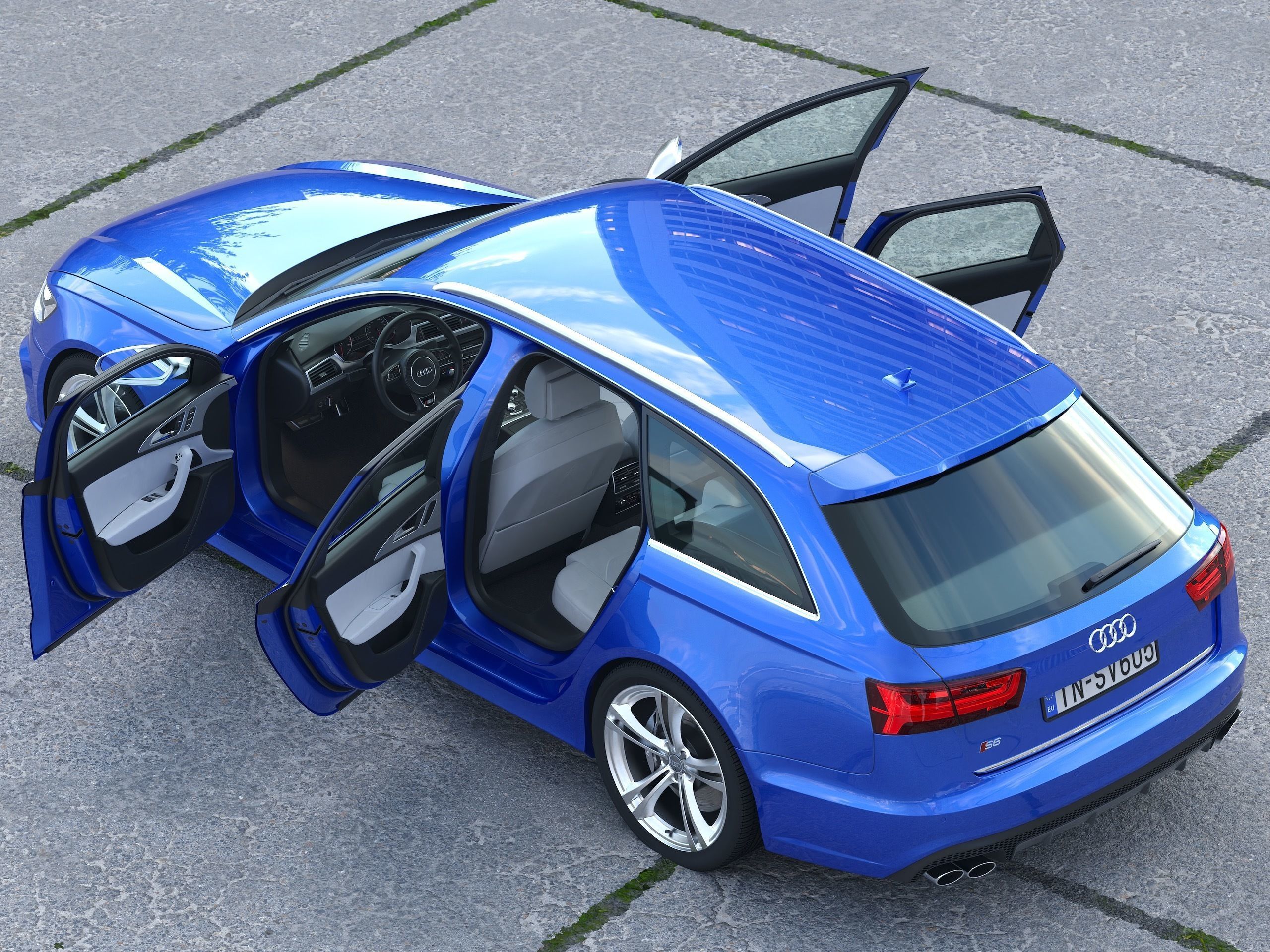 Audi S6 Avant 2016 3D model_6