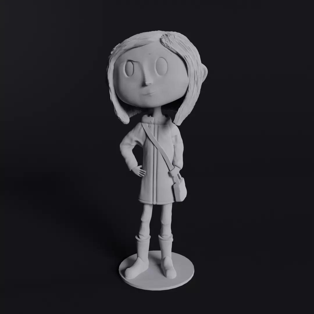 Coraline girl 3D print model_0