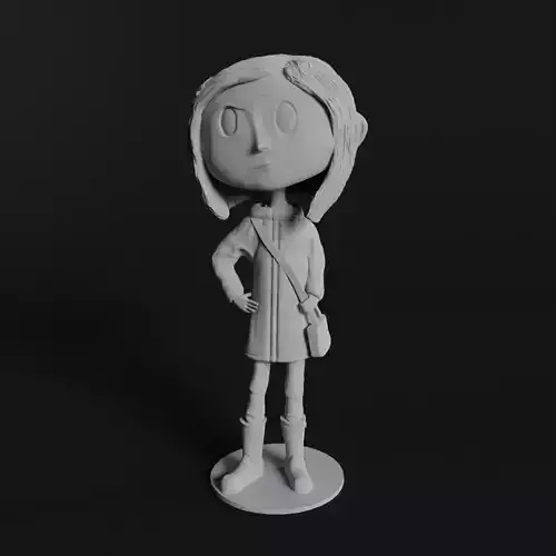 Coraline girl 3D print model