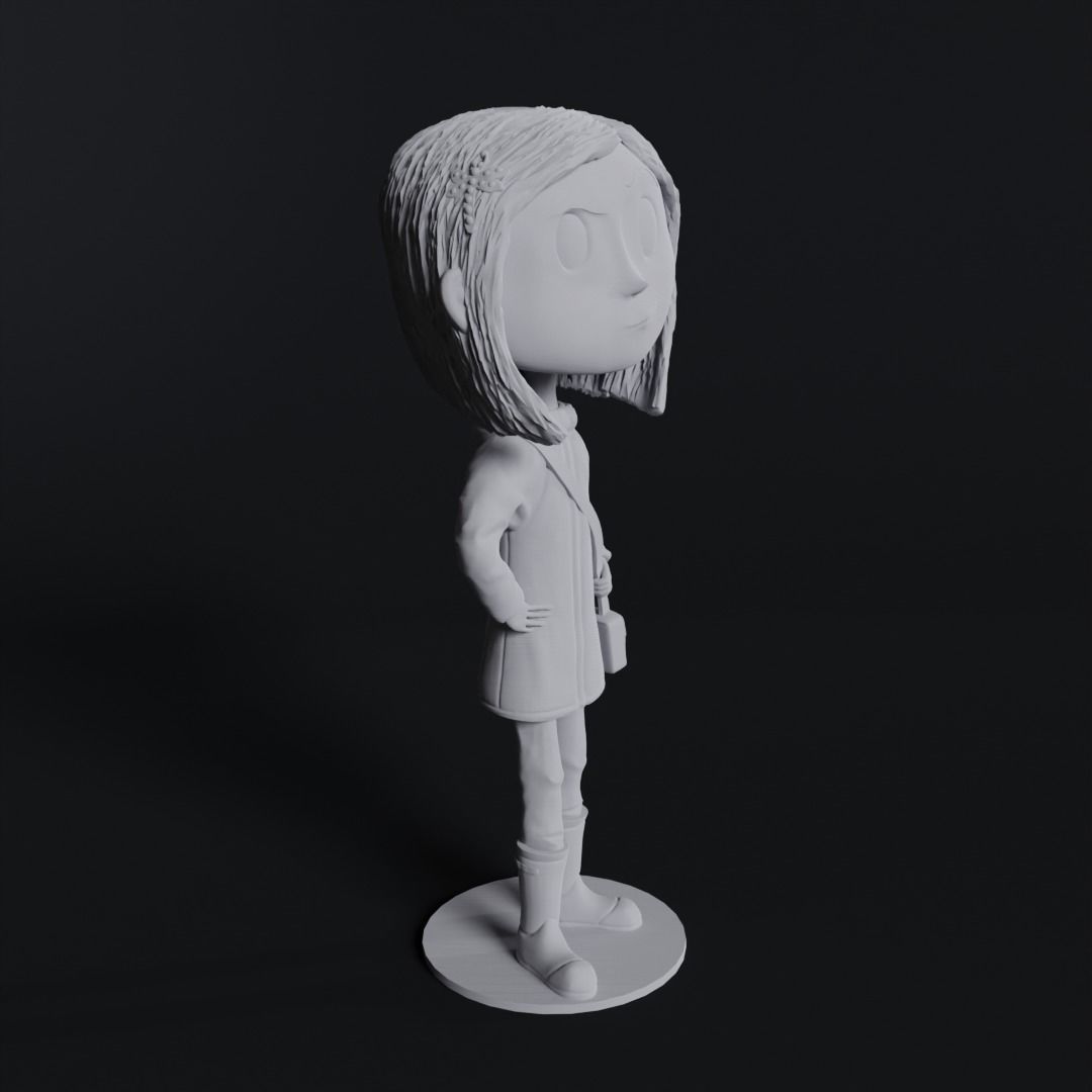 Coraline girl 3D print model_3
