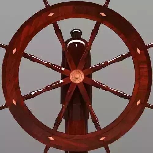 Ship Steering Wheel 3D model