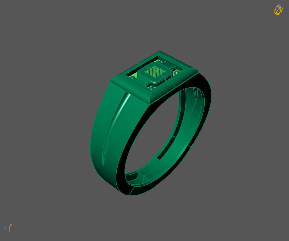 Gents Ring - Mens Ring STL READY FILES With 3DM Files 3D model 3D print model_1