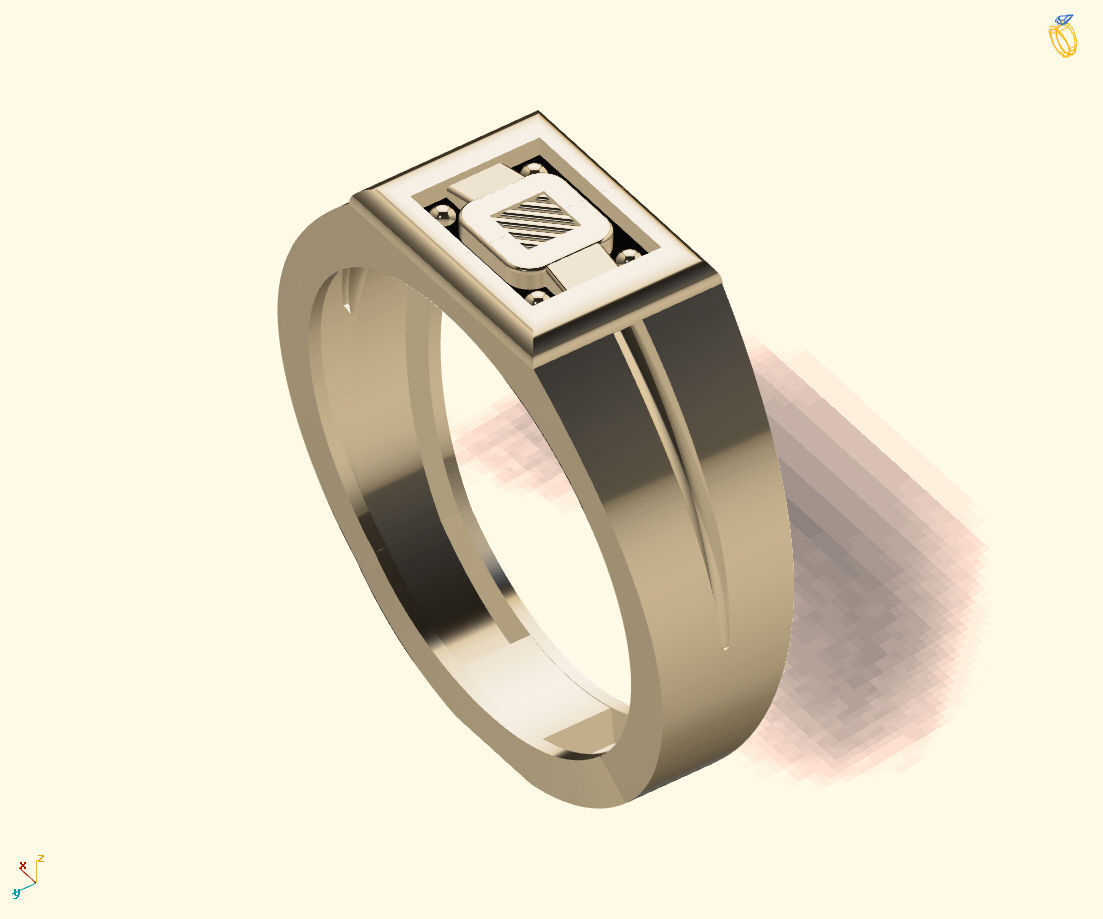 Gents Ring - Mens Ring STL READY FILES With 3DM Files 3D model 3D print model_4