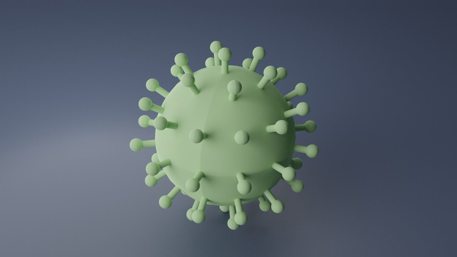 Corona Virus Low-poly 3D model_8